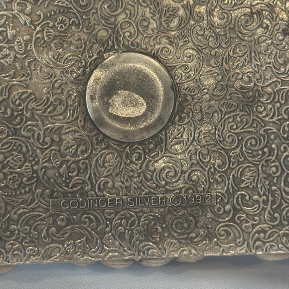 Vintage Godinger Silver Plate Ornate Jewelry Trinket Box - Picture 8 of 8